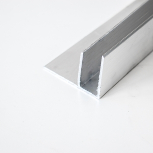 Aluminium F-profiel t.b.v. kanaalplaat